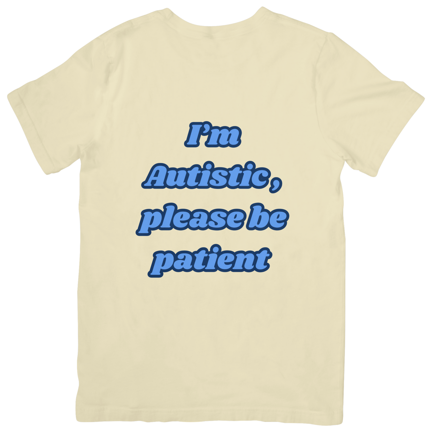 Kids Autistic Tee Blue Text